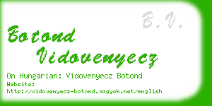 botond vidovenyecz business card